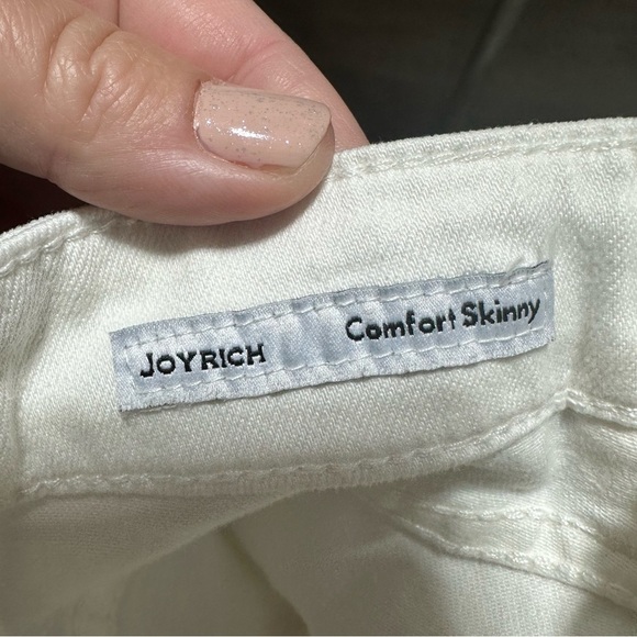 Dear John NEW step hem Joyrich Comfort Skinny white jeans stretch size 24 - Picture 6 of 7